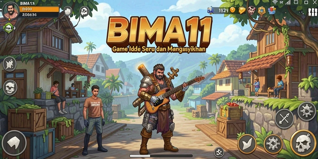 Tampilan gameplay yang menarik dan penuh warna di BIMA11.