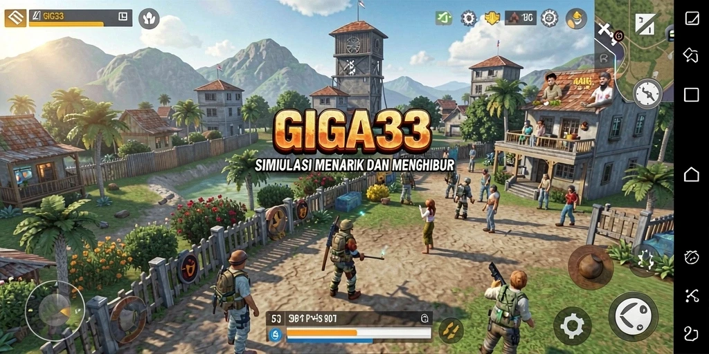 Screenshot gameplay GIGA33 yang menunjukkan simulasi menarik.