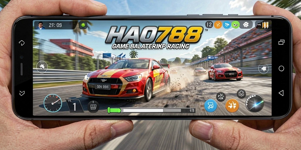 Tampilan seru balapan mobil di HAO788 dengan grafis menarik.