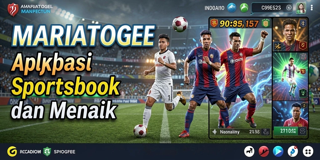 Tampilan antarmuka pengguna MARIATOGEL untuk taruhan olahraga yang menarik.