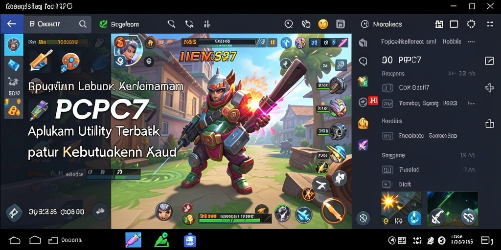 Tampilan antarmuka aplikasi PCPC7 yang user-friendly dan mudah dipahami.