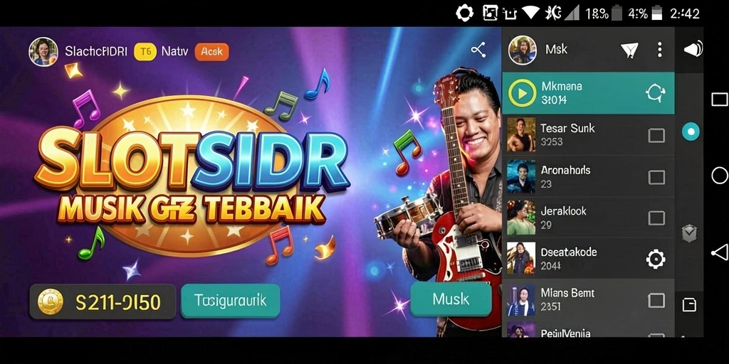 Tampilan gameplay SLOTSIDR yang seru dan penuh musik.