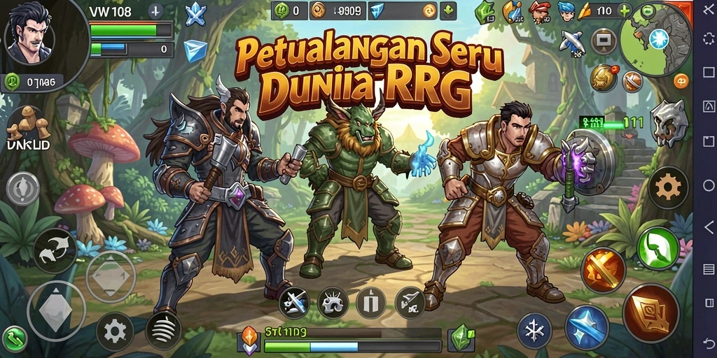 Gameplay menarik VW108 dengan pertarungan seru dan eksplorasi dunia RPG.
