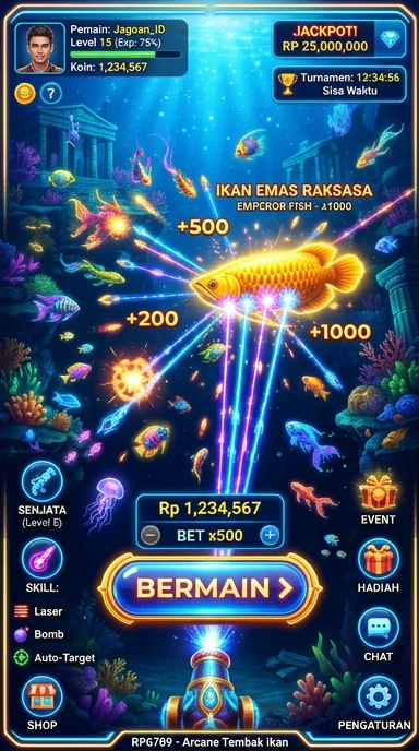 Tampilan antarmuka pengguna rp6789 yang modern dan responsif.